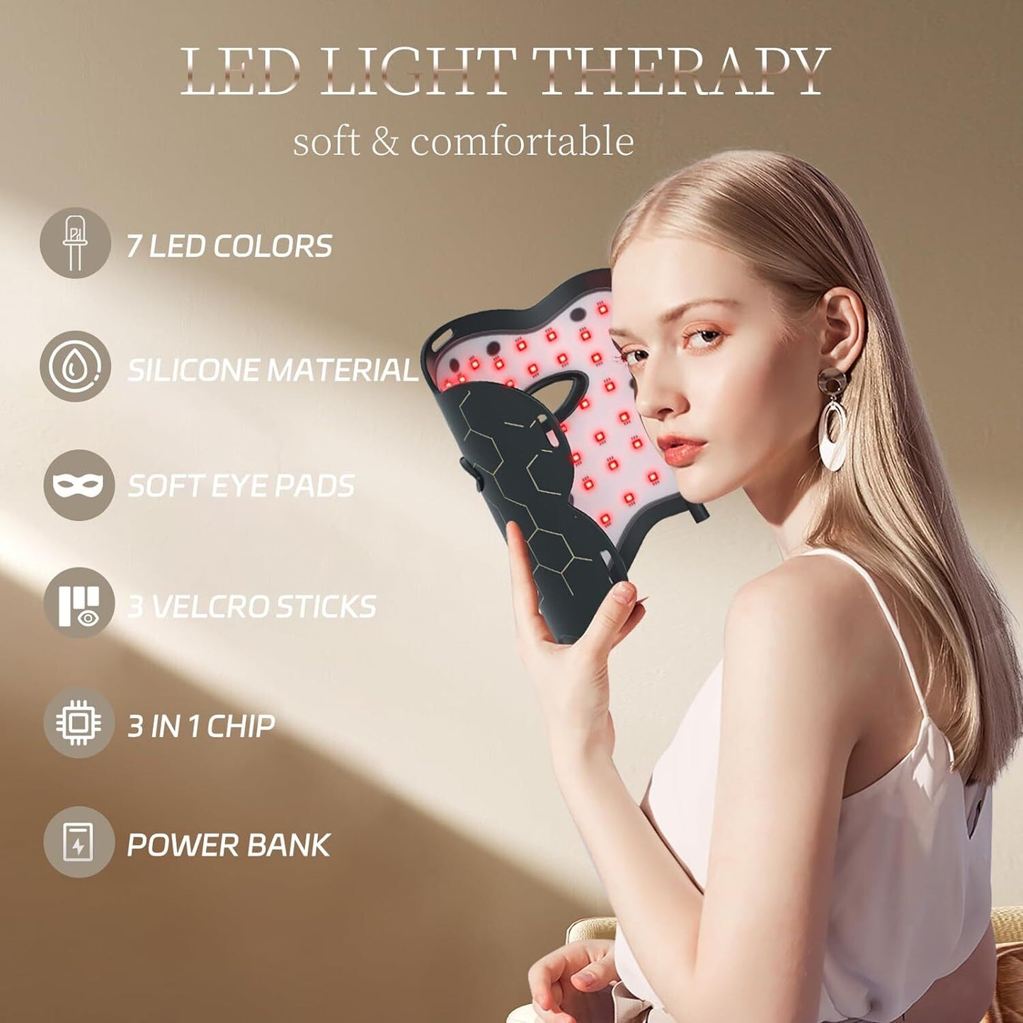 LED Face Mask Light Therapy Skin Beauty Machine