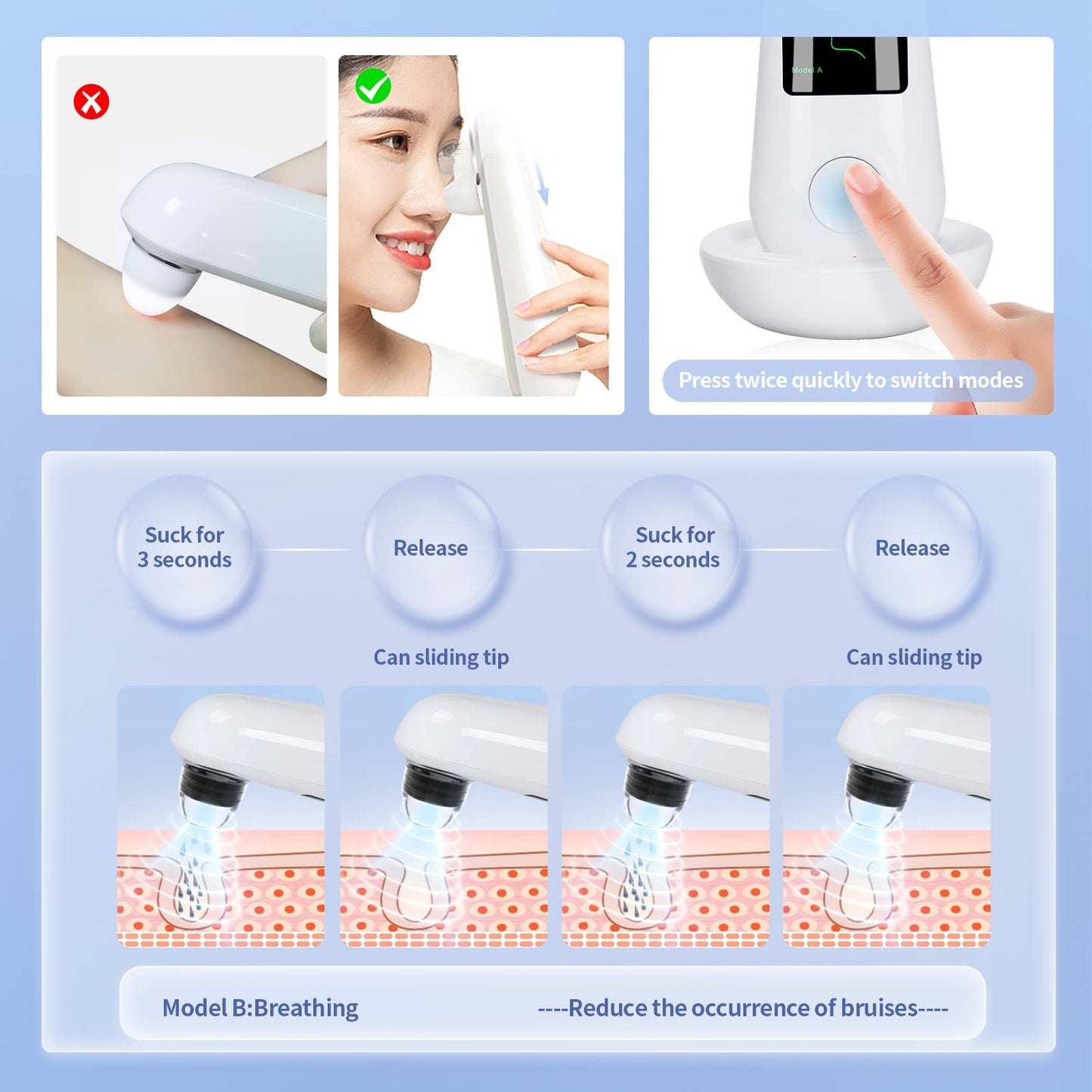 Blackhead Remover Pore Vacuum with Camera