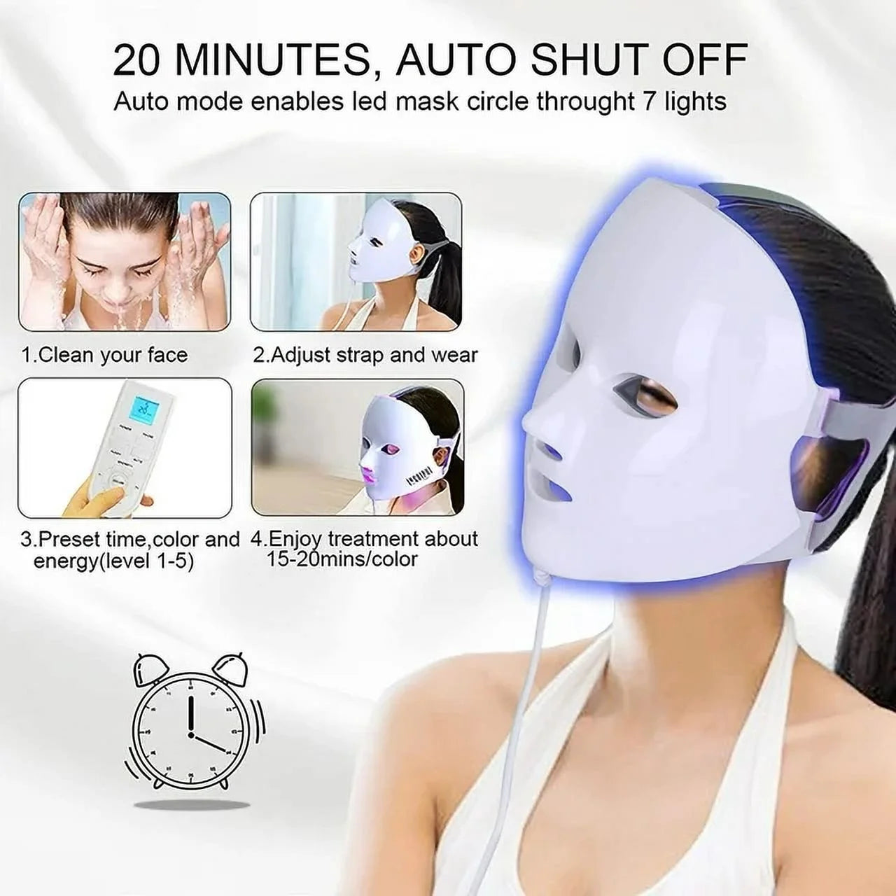 Aristorm LED Face Mask Light Therapy Skin Beauty Machine