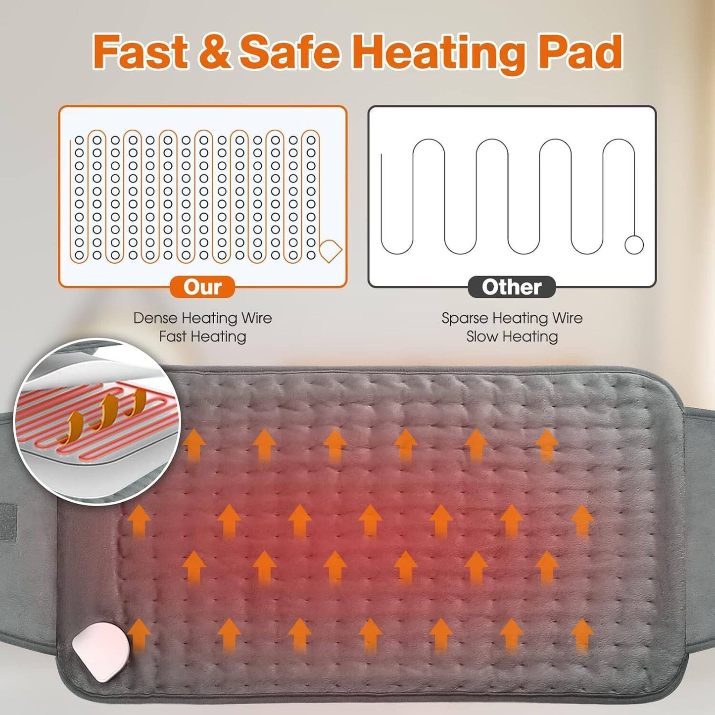 Electric Heating Pad with Massage Function