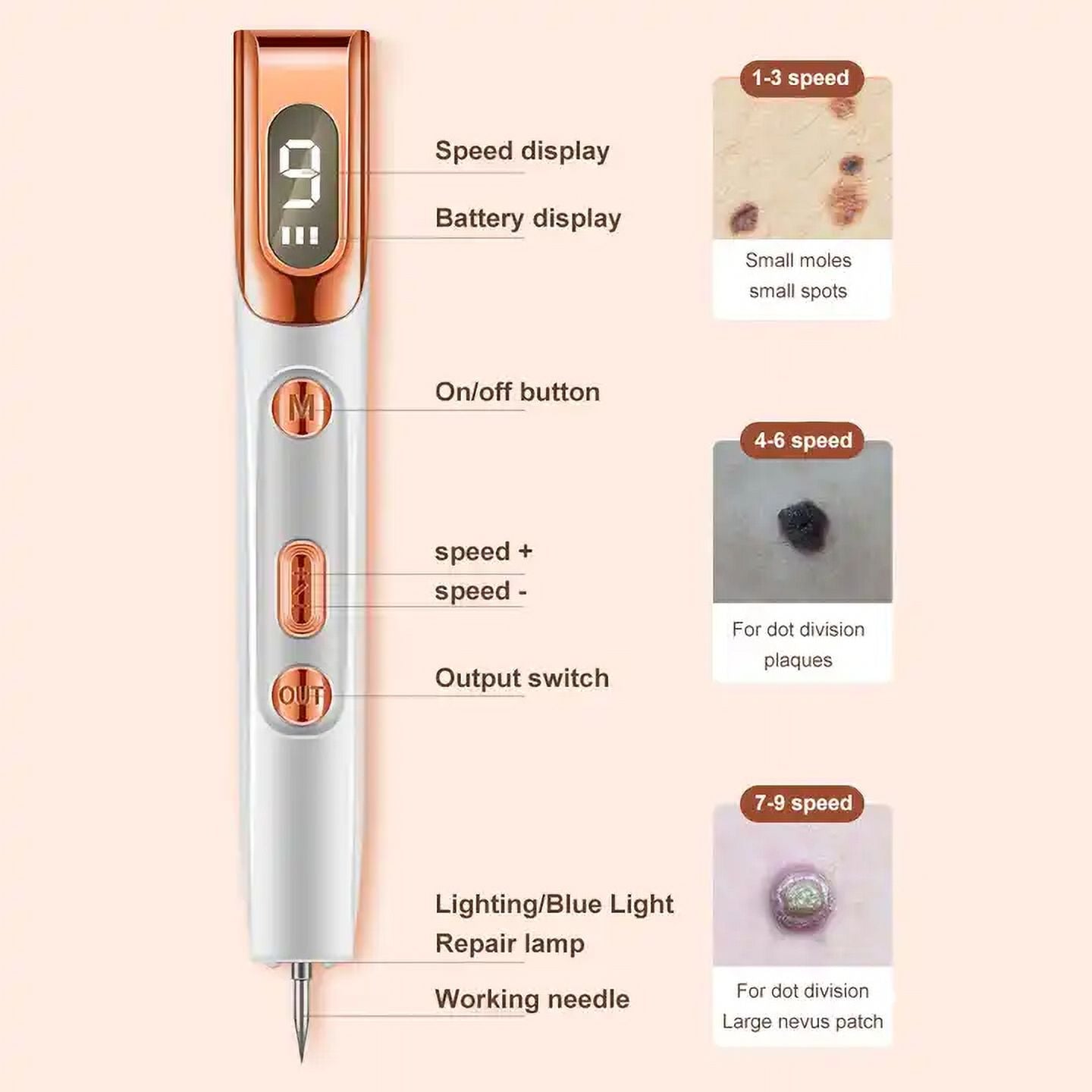 Portable Beauty Pen with 9 Modes Adjustment