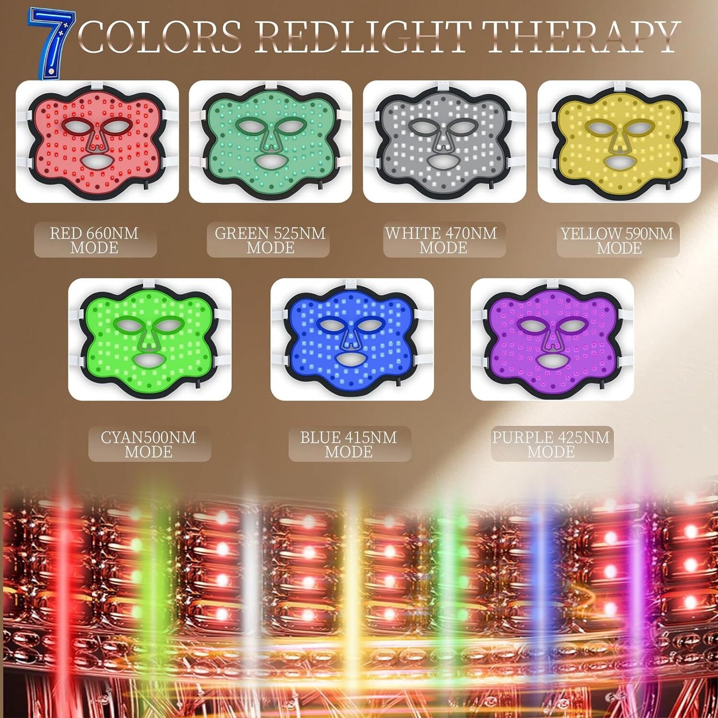 LED Face Mask Light Therapy Skin Beauty Machine