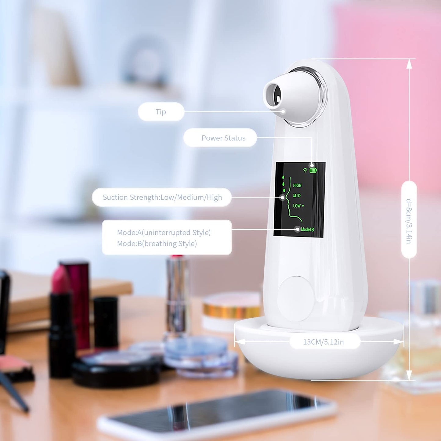 Blackhead Remover Pore Vacuum with Camera